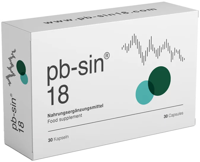 pb-sin 18 food supplement box with 30 capsules